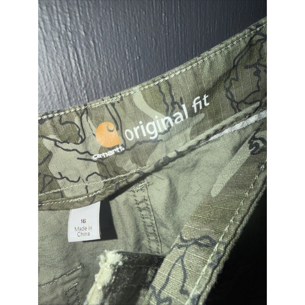 CARHARTT El Paso Size 16 Camo Outdoor Shorts - Picture 2 of 8